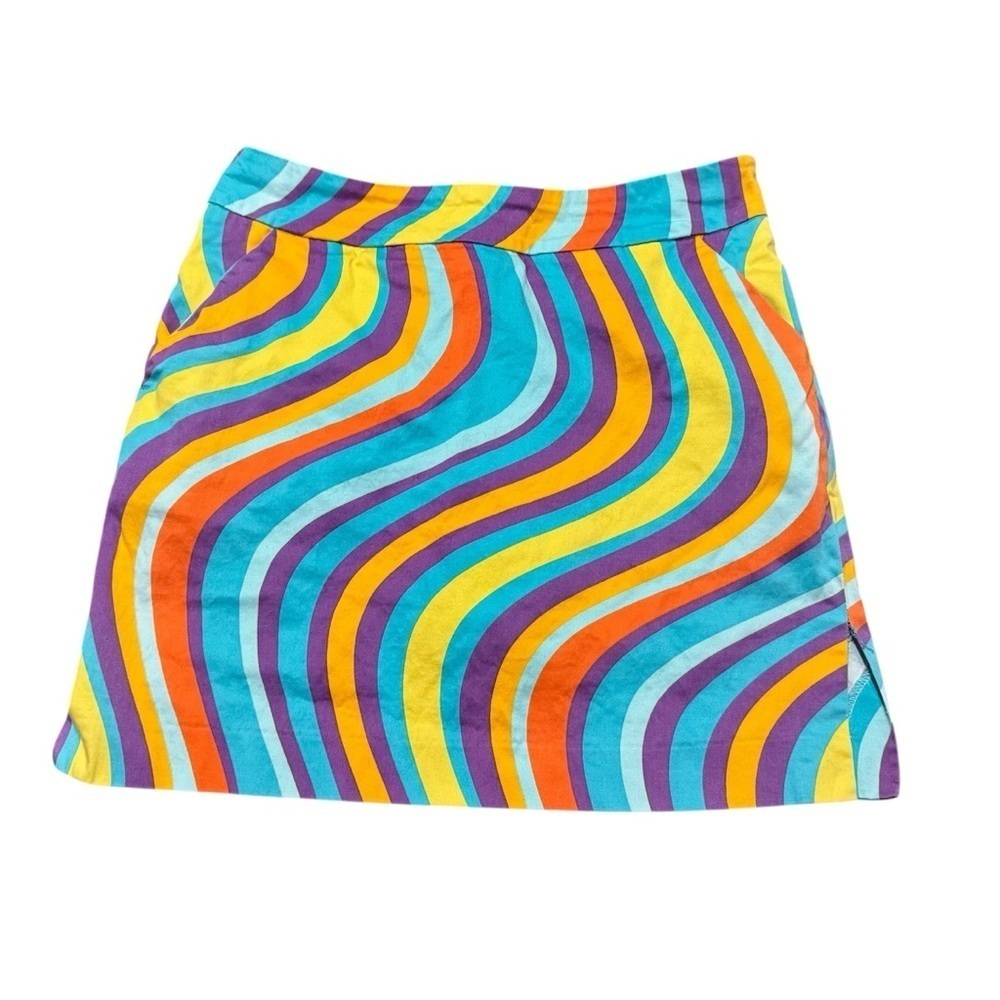 Loudmouth Golf Torrey Lines Multicolored Bright Print Skort Women’s Size 4